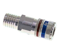 Steel/brass DN 10.4 Safety Air Coupling Socket 19 mm Hose Pillar