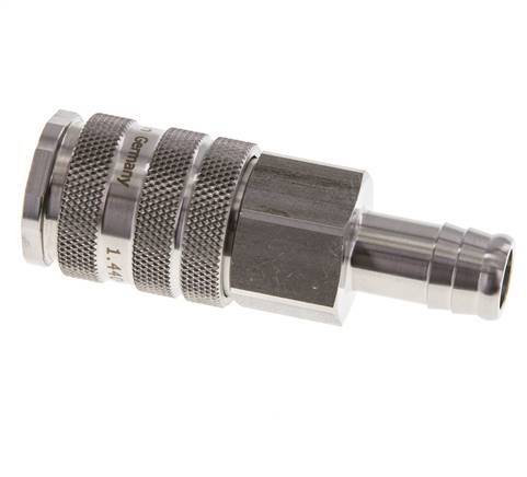 Stainless Steel 316L DN 10 Air Coupling Socket 13 mm Hose Pillar