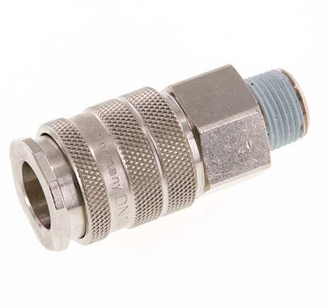 Nickel-plated Brass DN 10 Air Coupling Socket R 3/8 inch Male