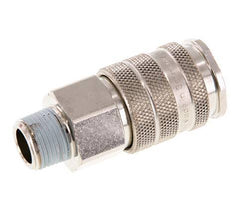 Nickel-plated Brass DN 10 Air Coupling Socket R 3/8 inch Male Double Shut-Off