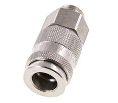 Stainless Steel 316L DN 10 Air Coupling Socket G 3/8 inch Male Double Shut-Off