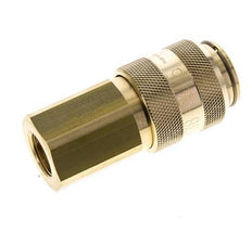 Brass DN 15 Air Coupling Socket G 1/2 inch Female Double Shut-Off