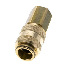 Brass DN 15 Air Coupling Socket G 1/2 inch Female Double Shut-Off