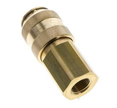 Brass DN 15 Air Coupling Socket G 1/2 inch Female Double Shut-Off