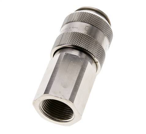 Nickel-plated Brass DN 15 Air Coupling Socket G 3/4 inch Female Double Shut-Off