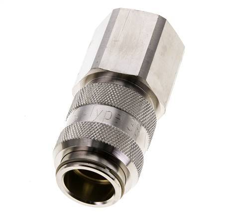 Nickel-plated Brass DN 15 Air Coupling Socket G 1 inch Female Double Shut-Off