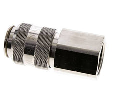 Nickel-plated Brass DN 15 Air Coupling Socket G 1 inch Female Double Shut-Off