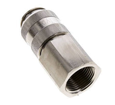 Nickel-plated Brass DN 15 Air Coupling Socket G 1 inch Female Double Shut-Off