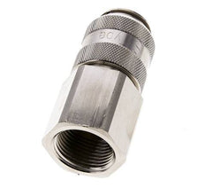 Nickel-plated Brass DN 15 Air Coupling Socket G 1 inch Female Double Shut-Off