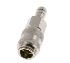 Nickel-plated Brass DN 15 Air Coupling Socket 19 mm Hose Pillar Double Shut-Off