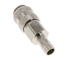 Nickel-plated Brass DN 15 Air Coupling Socket 19 mm Hose Pillar Double Shut-Off