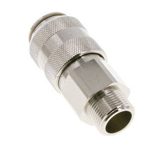 Nickel-plated Brass DN 15 Air Coupling Socket G 3/4 inch Male Double Shut-Off