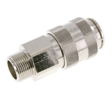 Nickel-plated Brass DN 15 Air Coupling Socket G 3/4 inch Male Double Shut-Off