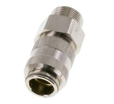 Nickel-plated Brass DN 15 Air Coupling Socket G 1 inch Male Double Shut-Off