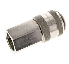 Nickel-plated Brass DN 19 Air Coupling Socket G 1 inch Female Double Shut-Off