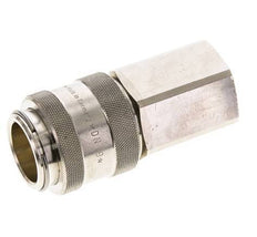 Nickel-plated Brass DN 19 Air Coupling Socket G 1 inch Female Double Shut-Off