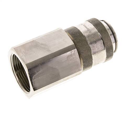 Nickel-plated Brass DN 19 Air Coupling Socket G 1 1/4 inch Female Double Shut-Off