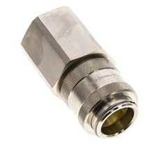 Nickel-plated Brass DN 19 Air Coupling Socket G 1 1/4 inch Female Double Shut-Off