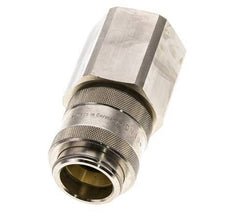 Nickel-plated Brass DN 19 Air Coupling Socket G 1 1/4 inch Female Double Shut-Off