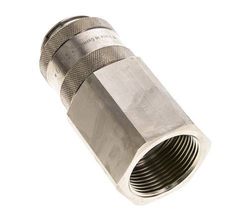 Nickel-plated Brass DN 19 Air Coupling Socket G 1 1/4 inch Female Double Shut-Off