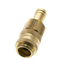 Brass DN 19 Air Coupling Socket 25 mm Hose Pillar Double Shut-Off