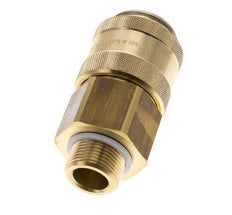 Brass DN 19 Air Coupling Socket G 3/4 inch Male Double Shut-Off