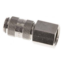 Nickel-plated Brass DN 2.7 (Micro) Air Coupling Socket G 1/8 inch Female Double Shut-Off