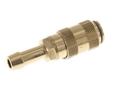 Brass DN 2.7 (Micro) Air Coupling Socket 5 mm Hose Pillar Double Shut-Off