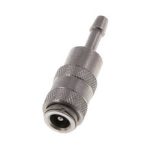 Stainless steel DN 2.7 (Micro) Air Coupling Socket 3 mm Hose Pillar Double Shut-Off