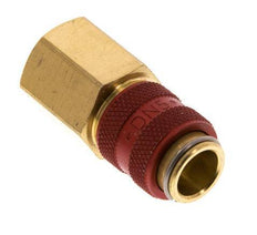 Acoplamiento de aire de latón DN 5 rojo Toma G 1/4 pulgada hembra