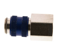 Latón niquelado DN 5 Acoplamiento de aire azul Toma G 3/8 pulgadas Hembra