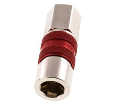 Nickel-plated Brass DN 5 Red-Coded Air Coupling Socket G 1/8 inch Female