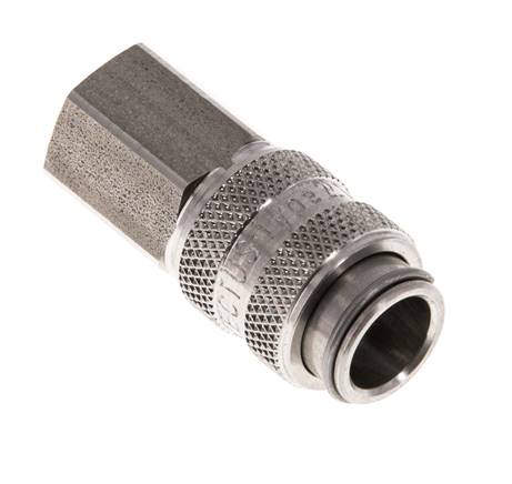 Acero inoxidable 316L DN 5 Acoplamiento de aire Enchufe G 1/8 pulgadas Hembra Doble Cierre