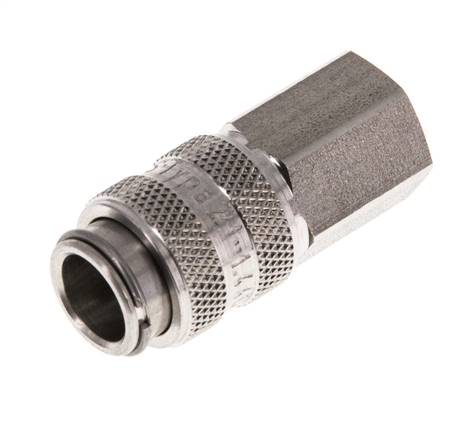 Acero inoxidable 316L DN 5 Acoplamiento de aire Enchufe G 1/8 pulgadas Hembra Doble Cierre