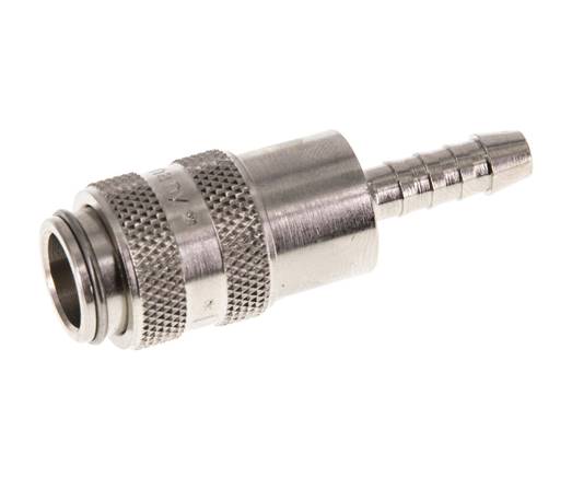 Latón niquelado DN 5 Enchufe de anclaje de aire Pilar de manguera de 6 mm