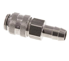 Acoplamiento de aire de acero inoxidable DN 5 Pilar de manguera de 9 mm Cierre doble