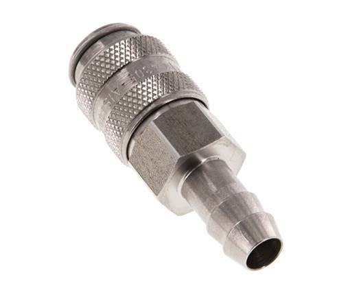 Acoplamiento de aire de acero inoxidable DN 5 Pilar de manguera de 8 mm Cierre doble