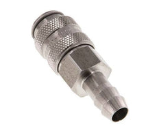 Acoplamiento de aire de acero inoxidable DN 5 Pilar de manguera de 8 mm Cierre doble