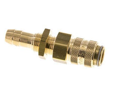 Brass DN 5 Air Coupling Socket 9 mm Hose Pillar Bulkhead
