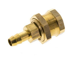 Brass DN 5 Air Coupling Socket 8 mm Hose Pillar Bulkhead Pull-Off Double Shut-Off