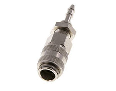 Nickel-plated Brass DN 5 Air Coupling Socket 4 mm Hose Pillar Bulkhead