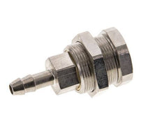 Nickel-plated Brass DN 5 Air Coupling Socket 6 mm Hose Pillar Bulkhead Pull-Off