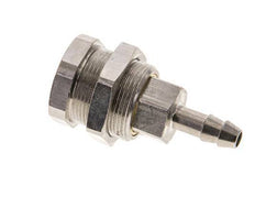 Nickel-plated Brass DN 5 Air Coupling Socket 6 mm Hose Pillar Bulkhead Pull-Off