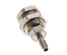 Nickel-plated Brass DN 5 Air Coupling Socket 6 mm Hose Pillar Bulkhead Pull-Off