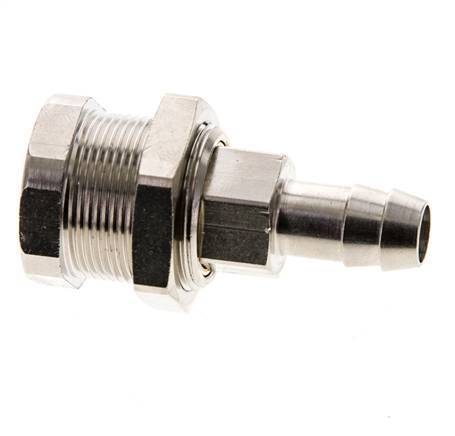 Latón niquelado DN 5 Enchufe de acoplamiento de aire 9 mm Manguera Pilar Mampara Pull-Off Cierre doble