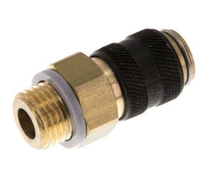 Brass DN 5 Black Air Coupling Socket G 1/4 inch Male