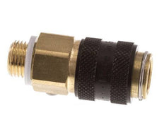 Latón DN 5 Negro Acoplamiento de aire Enchufe G 1/8 pulgadas Macho