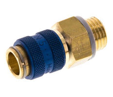 Brass DN 5 Blue Air Coupling Socket G 1/4 inch Male