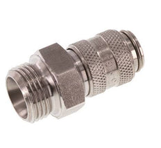 Stainless steel DN 5 Air Coupling Socket G 3/8 inch Male Double Shut-Off
