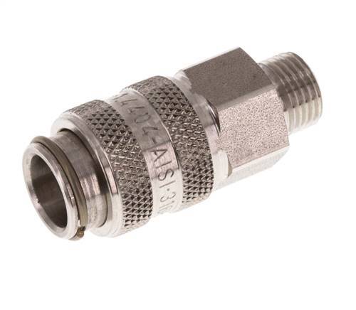 Acero inoxidable 306L DN 5 Acoplamiento de aire Enchufe G 1/8 pulg Macho